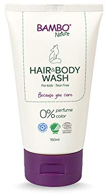 Bambo Nature Kids Shampoo and Body Wash, 150ml,Bath Wash For Sensitive Skin, Tear-Free Shampoo, Organic and Vegan For Clean and Happy Baby, Sustainable Products