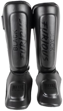 METAL BOXE Protège-Tibias/Pieds Black Furious M