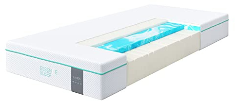 ESSENCE SLEEP 7-Zonen Matratze 160 x 200 cm Härtegrad 3, Höhe 22 cm - Schaumstoff Matratze aus 3 Schichten - Öko-Tex Rollmatratze - atmungsaktiv und druckentlastend Linea