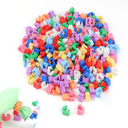 AMONENZ 300 Stück Ballonverschlüsse, Luftballon Verschlüsse, Farbe Verschluss, Komfortabel Ballon Knotenhilfe für Einfach und Schnell Binden