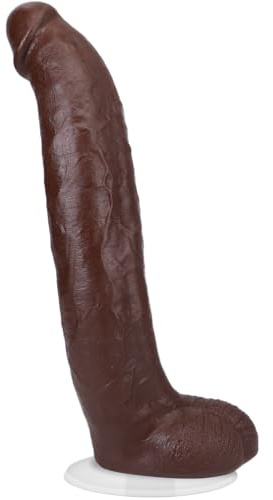 Doc Johnson Signature Series - Brickzilla - 13 Inch ULTRASKYN Dildo with Removable Vac-U-Lock Suction Cup - F-Machine & Harness Compatible - for Adults Only, Chocolate