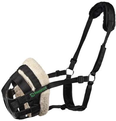 Shires FreeGraze AirFlow - Bozal de pastoreo - Pony pequeño negro