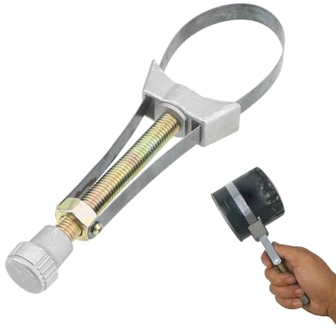 TMRBBesty Chiave Per Filtro Olio,Chiave Per Cinghia Di Rimozione Del Filtro Dell'Olio,Olio Chiave Da Filtro,Campo di Serraggio da Ø 60-120mm,Per la rimozione del filtro per auto e camion