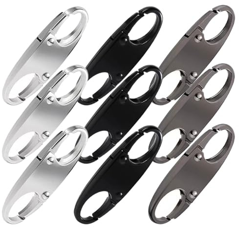 FDCGAS Cadenas Sac a Dos - 9 pcs Clips de Fermeture éclair Anti-vol à Double Ouverture pour Fermeture éclair à déconnexion Rapide pour Bagages, Sac à Dos, Porte-Monnaie