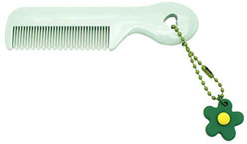 MHADBKH Baby Safe Comb Cepillo para recién nacidos, cepillo para el pelo para bebés, peine para niños y niñas, pelo rizado, largo o seco, plástico, para niños, color verde