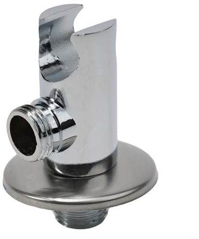 Codo de suministro de pared con soporte de ducha de mano, salida de agua de unión de caída de montaje en pared redonda, unión de pared con codo de salida de