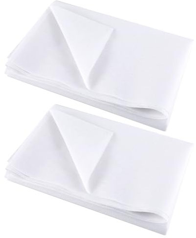 Molain 2 Stück Bügelvlies Weiß,200 x 100 cm Aufbügelbarer Einlagestoff Vliesstoff für Bügelfalten, Nähhandwerk, Verstärkte Bekleidung(weiß)