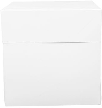 Ciieeo Deep Cake Box White Paper Cake Box for Weddings Birthdays Grand Celebrations Easy to Carry
