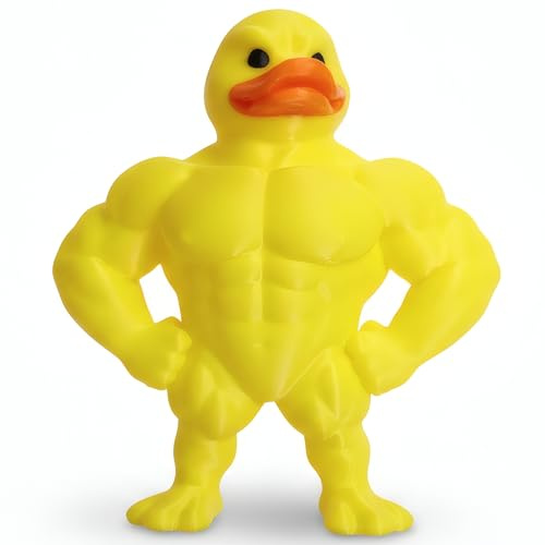 OuryTech Duck, Decoración de Primavera y Pascua para estanterías y Ventanas con Divertida Figura de Pato musculoso