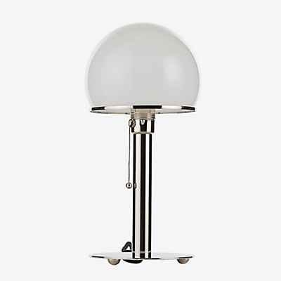 Tecnolumen WA 24 Tischleuchte, Weiß, Glas, Vernickelt/Vernickelt-fuß, Modern, Dekoration, Schlafzimmer, Wohnzimmer