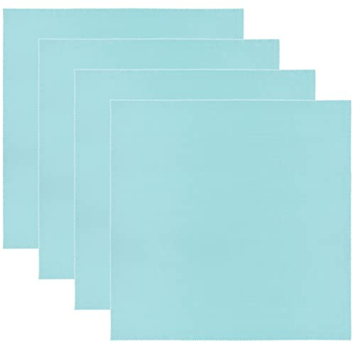 wisdompro 8 Piezas Paños de Limpieza, 40,6 x 40,6 cm Paño Microfibra para Limpiar Gafas, Pantallas, Cámaras (Menta)