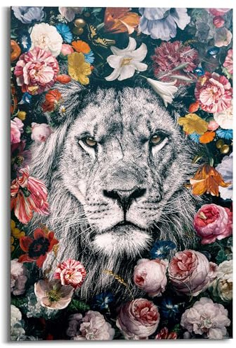 REINDERS Wandbild, Löwe, Wohnzimmer, Bilder, Wanddeko, Room Decor, MDF, Mehrfarbig, 90 x 60