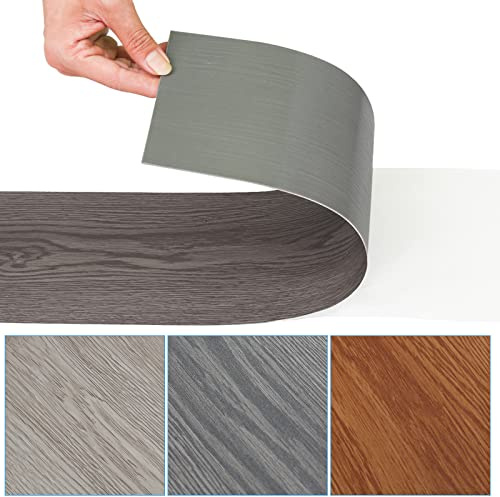 Vigevee PVC-golvbeläggning, självhäftande, vinylgolv, halkfri, vattentät, vinyllaminat halkfria dekorativa golvbrädor för golvvärme – 91,5 cm x 15,2 cm x 1,5 mm – 4,88 m²/35 plattor (mörk oak)