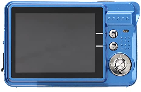 Cámara Digital 4K para Fotografía y Video, Cámara Vlogging Antivibración con Zoom 8X, Pantalla LCD de 48MP y 2,7 ​​Pulgadas, Recargable con Luz de Relleno (Azul)