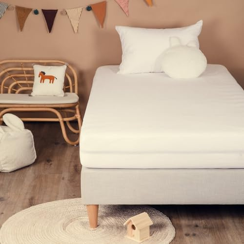 Kadolis - Windelunterlage für Kinder - Matratzenschutz für Bett 80x160 cm - Saugfähig und atmungsaktiv - Wasserdicht ohne PVC - OEKOTEX Zertifiziert