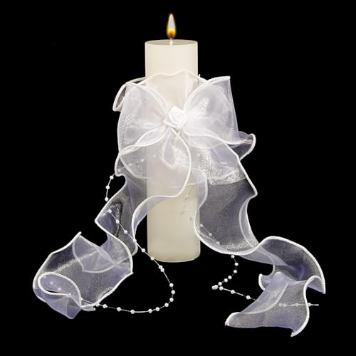 BOFUNX Decoración de Velas de Comunión Protector de Goteos de Velas Colector de Gotas de Velas Protección Antigoteo Portagotas Adorno para Mesa de Vela para Comunión Bautizo Boda Cumpleaños