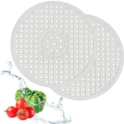 Alfombrilla para fregadero, 2 unidades, goma blanca, plegable, reutilizable, para el hogar, vajilla, baño