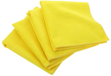 PACKOVE 4 Piezas De Toallas De Limpieza Trapos De Limpieza Paños De Cocina Paños De Cocina para Limpiar Encimeras Paños De Fregar Paños De Fregar Platos De Fibra Amarilla