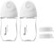 Glas Babyflasche für Neugeborene, Weithalsflasche mit Sauger Größe 1, 160ml, 0-3 Monate, langsamer Fluss (S) aus Silikon, Anti-Kolik, 2er Pack - Weiß
