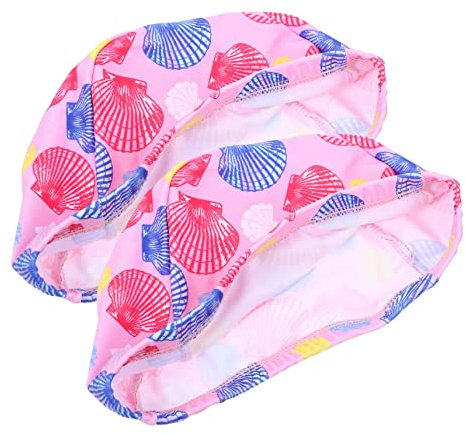 TOYANDONA 2pièces Bonnet de Bain pour Garçon Fille Lot de Bonnets de Bain à Motif Dessin Animé Confortable et Facile à Enfiler