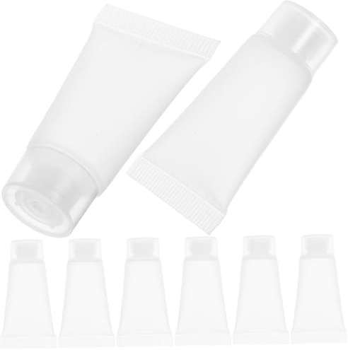FOMIYES 50 piezas Tubos Vacíos para Crema Flexibles y Duraderos Envases Rellenables para Viaje Recipientes Compactos para Loción Pasta de Dientes y Limpiador Sellado Seguro y Fácil