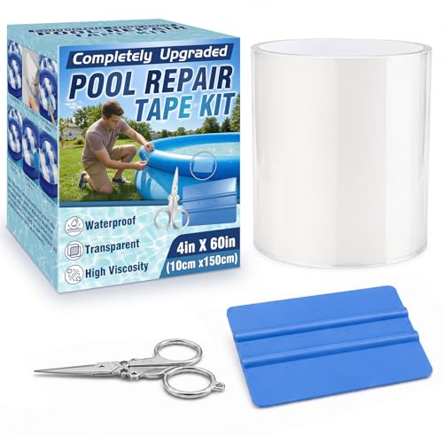 Vigorder Kit Riparazione Piscina 10x150cm Parches PVC Impermeabili