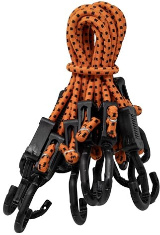 Kotap MABC-18 Lot de 10 tendeurs réglables tout usage avec crochets, 45,7 cm, orange/noir