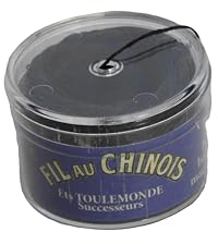 Bobine De FIL AU CHINOIS en LIN A Coudre 30 Mètres/N°40 Couleur NOIR - Idéal Surpiqûres, Jeans et Cuir, Couture solides Boutons, Bricolage, Reliure Maquettes,Tissus Épais, Bijouterie Fantaisie.