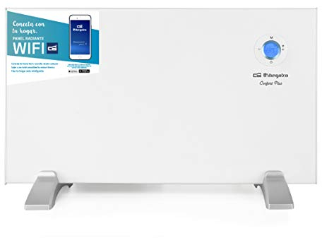 Orbegozo REW 1000 - Panel radiante digital Wi-Fi, 1000 W, pantalla digital LCD, programable, conexión inalámbrica mediante Orbegozo APP, Color Blanco