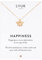 LUUK LIFESTYLE 20” Necklace with bee pendant and HAPPINESS card, waterproof, filigree and discreet, fashion accessory for women, adjustable length, modern design, trendy festival look, gift idea, rose