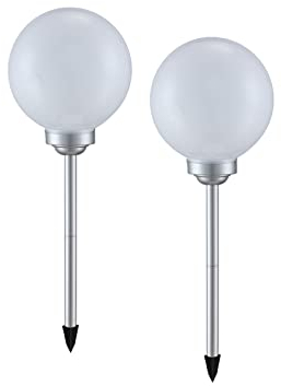 LED-solkulor set om 2 – kulor Ø 25 cm med markspets