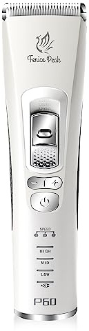 FENICE PEAK Dog Grooming Clippers for Thick Heavy Coats 3 Speeds Low Noise Pet Grooming Kit Cat Eletric Clipper with 10FC Ceramic & Stainless Steel Blade
