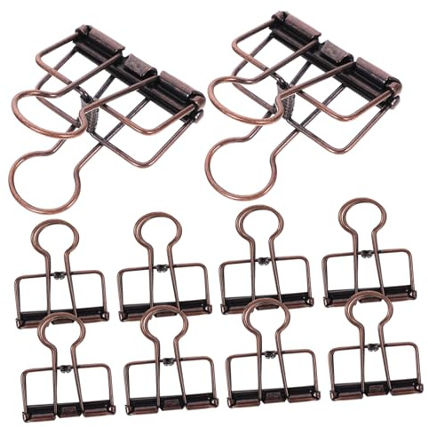 10 Piezas Clip De Carpeta De Documentos De Metal Abrazaderas De Papel Clips De Abrazadera De Carpeta Clips Para Carpetas De Documentos Oficina Aleación Clip De Cola Larga Antiguo