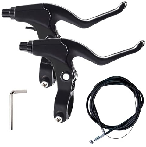 Audio frequency% Kit De 2 Manetas De Freno Para Bicicleta - Manillar Aluminio Con 2 Cables - Para Bicis Infantiles, Mtb, Carretera Y Ciudad