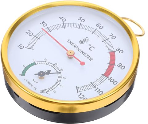 Hemobllo Monitor De Temperatura Y Humedad para Sauna Termómetro Medidor De Temperatura Y Humedad Higrómetro para Sauna Higrotermógrafo