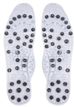 Magnetisk massage innersulor fot akupressur sko dynor terapi bantning innersulor för viktminskning man kvinnor unisex (klar, S EU 35-40)