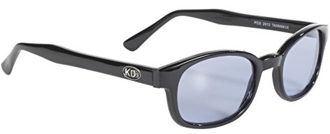 Pacific Coast Lunettes de soleil KD's Biker - Monture noire/verres bleus