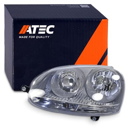 ATEC Germany 1x Faro delantero Faro principal izquierdo (lado del conductor) con servomotor para LWR Compatible con VW GOLF 5 (1K1), GOLF 5 Variant (1K5), JETTA 3 (1K2)