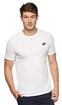 Nike Men's Sportswear T-Shirt, White/Black, Medium