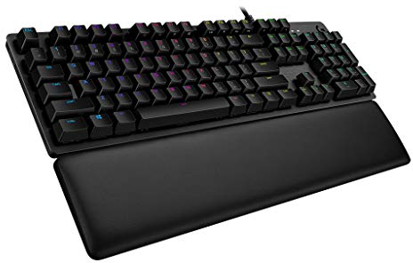 Logitech G512 mechanische Gaming-Tastatur, GX Brown Taktile Switches, LIGHTSYNC RGB-Beleuchtung, USB-Durchschleife, Aluminium-Gehäuse, Programmierbare F-Tasten, Deutsches QWERTZ-Layout - Schwarz