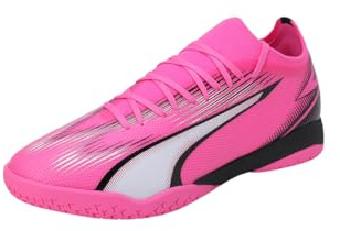 Puma Men Ultra Match It Soccer Shoes, Poison Pink-Puma White-Puma Black, 44 EU