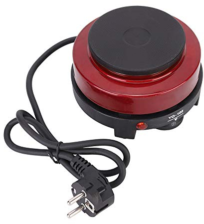 500W Mini Piastre Elettriche, 220V-240V Stufa Elettrica di Cottura Singola 5 Livelli di Potenza Piastra Calda Stufa Portatile Cucina Piano Cottura Elettrico Riscaldatore per Cucina Campeggio RV