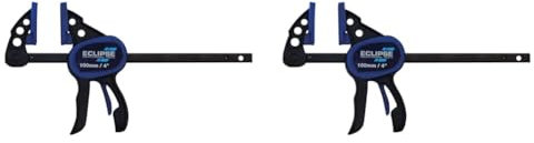 Eclipse Professional Tools EOHBC4-MICRO One Handed Micro Bar Clamp, Blue and Black, 4-Inch (Pack of 2)