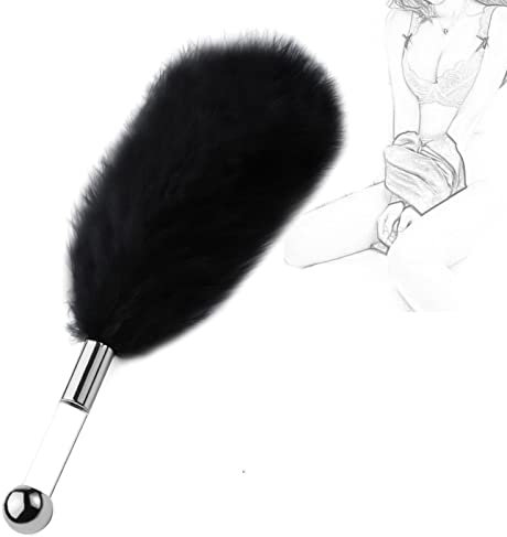 Plume de luxe chatouilleur SM fouet sexe érotique flogger amour plume clitoris fouet avec poignée en acrylique BDSM bondage fessée slapper paddle flirt chatouilleur jouet sexuel pour couples adultes