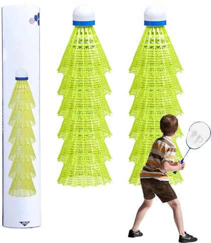 Tuxxjzm Pelota de bádminton, equipo deportivo impermeable, de nailon de alta velocidad, para práctica, para patios, interiores y exteriores
