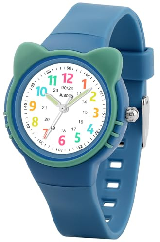Juboos Kinderuhren,30 M Wasserfeste Kinderuhr,Für Jungen Und Mädchen Zum Lernen Der Zeitablesung, Weiches Armband, Geeignet Für Kinder Von 5 Bis 15 Jahren