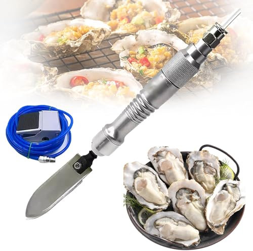 Herramienta de bombardeo de mariscos neumáticos, cuchillo de ostras de acero inoxidable comercial, frecuencia 1000 veces/min, accidente cerebrovascular 16 mm, línea de ostras de ensamblaje comercial