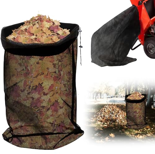SEILETOO Universal Wood Chipper Shredder Bag, Extra Large Adjustable 24 x 54 Leaf Mulcher Bag, Heavy Duty Reusable Collection Bags for Wood Chippers, Leaf, Shredder, Grass Clippings
