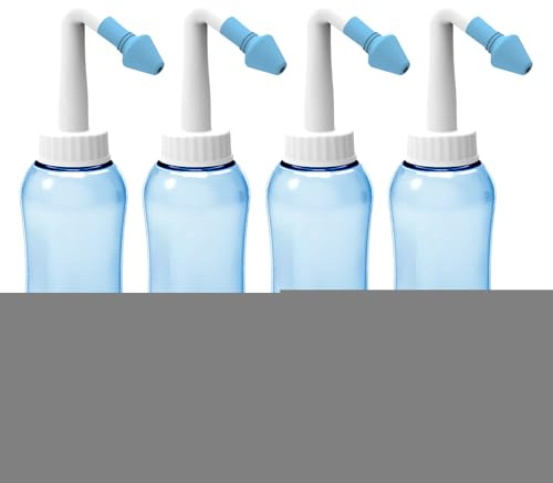 4 Piezas Botella Lavado Nasal 300ml, Botella De Irrigación Nasal, Limpiador De Lavado De Nariz, Para Adultos Y Niños Cuidado De Nariz