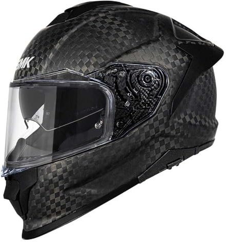 SMK Titan Carbon Mate, Casco de Moto Integral con Visor Solar Interior, Unisex Helmets Hombre y Mujer, Homologado 22.06 (L)